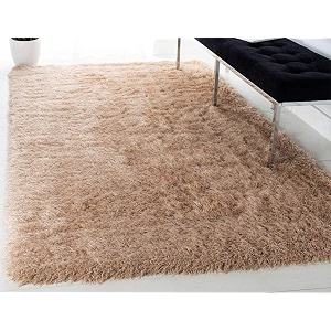 someda 7x10 feet gold collection of finishing anti slip shaggy fluffy fur rugs and carpet for living room bedroom