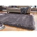 SOMEDA 8x10 feet Grey Collection of Finishing Anti Slip Shaggy Fluffy Fur Rugs and Carpet for Living Room, Bedroom