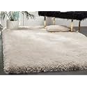 SOMEDA 9x12 feet Red Collection of Finishing Anti Slip Shaggy Fluffy Fur Rugs and Carpet for Living Room, Bedroom
