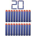 Foam Darts Toy Gun Bullets for Kids Bullets Pack Compatible with Nerf N Strike Elite Guns (Blue, 20)