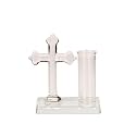 Somil Round Festive Seraphic Holy Cross with Pen Stand (Table Top) (Glass, 5 cm x 9 cm x 8.3 cm - Polished)