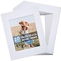 Somime 10 Pack White Acid Free Precut Picture Mats 16x20 for 11x14 Photos