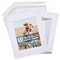Somime 10 Pack White Picture Mat Set,16x20 Precut Mat for 11x14 Photos