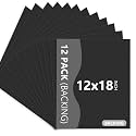 Somime 12 Pack Black Backing Boards, 12x18 Uncut Mats Matboards