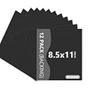 Somime 12 Pack Black Backing Boards, 8.5x11 Uncut Mats Matboards
