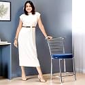SOMRAJ Blue Modern Contemporary Multi-Purpose Dining Chair