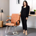 SOMRAJ chair office Leatherette Office Arm Chair