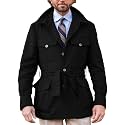 SOMTHRON Men's Single Breasted Belted Trench Coat Lapel Safari Military Jacket Casual Slim Fit Lightweight Windbreaker