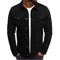 SOMTHRON Men's and Women's Cozy Regular Fit Utility Pocket Overshirt Long Sleeve Slim Fit Button Up Denim Field Shirt Jacket