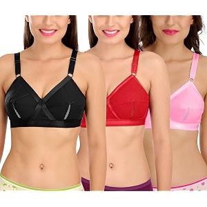 sona women39s cotton non-padded wire free full coverage bra