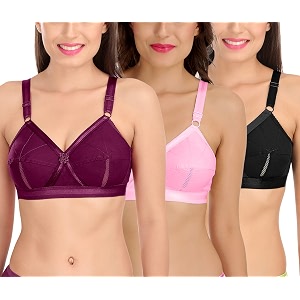 sona women39s cotton non-padded wire free full coverage bra