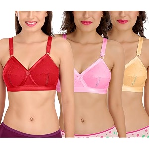 sona women39s cotton non-padded wire free full coverage bra