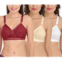 SONA Women's Cotton Non-Padded Wire Free Full Coverage Bra