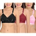 SONA Women's Cotton Non-Padded Wire Free Full Coverage Bra