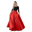 SONALI FASHION Women's Cotton Solid 3/4 Sleeve Semi-Stitched Lehenga Choli Set - Free Size