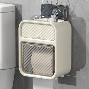 sonani wall-mounted toilet paper holder box  waterproof dustproof tissue dispenser plastic toilet paper holder