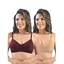 SONARI Womens Cotton Everyday Bra Non