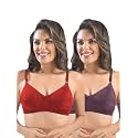 SONARI Womens Cotton Everyday Bra Non