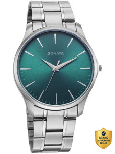 SONATA Sonata Ease Quartz Green Dial Silver