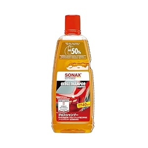 sonax gloss shampoo concentrate 1 ltr  car wash  deep cleaning of paint rubber plastic vinyl glass surface  brilliant shine  phosphate-free  preserves wax protection  art no 03143000
