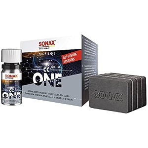 sonax profiline hybrid coating cc one  with si-carbon technology and super hydrophobic  contains 4 applicators