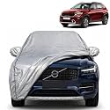 Sonet 100% Waterproof Car Cover | Dustproof Sun Protection Cover | Soft Cotton Lining | Triple Stitched | Mirror Pocket | Antenna Pocket | All Weather Body Cover (Silver with Yellow Piping)