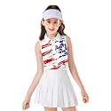 Soneven Girls Sleeveless Polo Shirts Button UP Golf Tennis T-Shirts with Collared Quick Dry Tank Tops for 4-14 Years