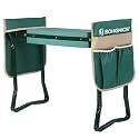 SONGMICS Garden Kneeler and Seat, Folding, with 2 Tool Bags