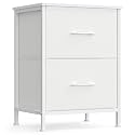 SONGMICS Nightstand with 2 Fabric Drawers Bedside