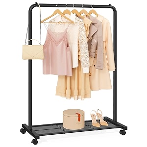 songmics alloy steel clothes rack uhsr25bk 404 x 909 x 158 cm black