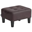 SONGMICS Storage Ottoman, PVC Leather Footrest with Hidden Storage