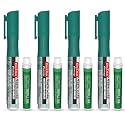 Soni Officemate Whiteboard Marker Combo with Refillable Cartridges (Green)| 4 Markers + 4 Cartridges | Set of 1 | Smooth, Refillable | 4.43 mm Tip