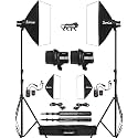 Sonia 300D 2pc Combo Studio Strobe Flash Light Premium with 9 Ft Light Stand and 65cm Double Diffuser Softbox for Candid, Product, Wedding, Fashion, Model, Photography (Not Compatible for Video Shoot)