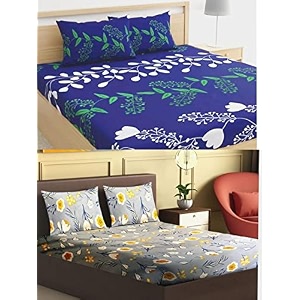 warm flannel flano king size 330 tc winter fitted bedsheet  all side elastic premium winter soft velvet furnishing bed sheet with 2 big pillow cover size - 72 x 78 x 8 inches camel brown