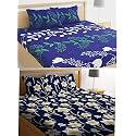 Combo Collection Pack of 2 Double Bedsheet with 4 Pillow Covers | 155 TC Soft Brushed Glace Cotton -Long Lasting &amp; Wrinkle Free Bedsheet for Double Bed (Multicolor-C)
