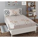 320 TC Cotton Feel All Around Elastic Fitted Bedsheet, Elastic Fitted Bedsheet Single Size Bedsheet for Single Bed with 1 Pillow Cover, Size - 72 x 36 x 8 Inche Color