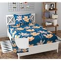 Soniasaa® Prime Collection Cotton-Mix Fitted Single Bedsheet with 1 Pillow Cover for Single Bed with All Around Elastic 238 TC Size - 72X36X6 Fit Upto 6 Inches Mattress Color Green