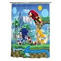 Sonic Anime 13-Piece Shower Curtain Set, 72 x 72 Inch Fabric Curtain with Hooks, Bathroom Decor, Machine Washable, (100% Officially Licensed Product) by Franco Collectibles