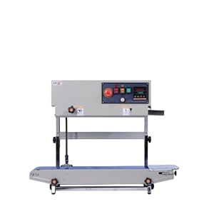 sonic industries fr-900 eco vertical continuous band sealer machine automatic pouch sealing machine with variable speed amp temperature control plastic bag heat sealer for food liquid