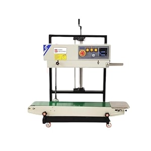 sonic industries 5kg vertical band sealing machine for food packets mild steel 220v110v 0-12mmin speed 0-12mm seal width plastic bag sealer for pouches covers packaging and vacuum bags
