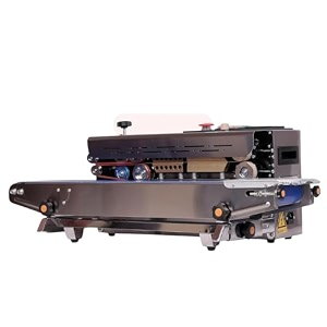 sonic industries fr-900 ss eco continuous band sealing machine stainless steel pouch sealer automatic heat sealing machine for plastic bags laminated pouches amp packaging