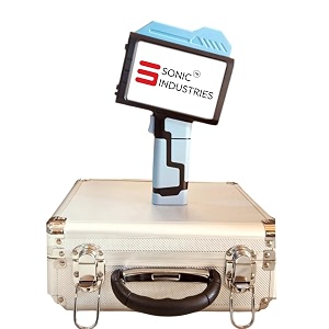 sonic industries handheld inkjet printing machine for product code and label printing high resolution thermal coder for manufacturing date expiry and barcode marking on packaging lines