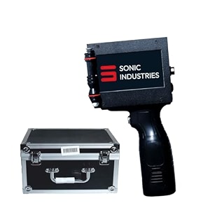 sonic industries high tech handheld thermal inkjet printer with sonic solvent cartridge black 25mm