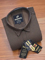 SONISHQ Men Checkered Casual Brown Shirt