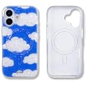 Sonix Case for iPhone 16 | Compatible with MagSafe | 10ft Drop Tested | Glitter Clouds | Day Dream