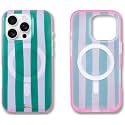 Sonix Case for iPhone 16 Pro | Compatible with MagSafe | 10ft Drop Tested | Jelly Stripe Green/Pink