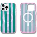 Sonix Case for iPhone 16 Pro Max | Compatible with MagSafe | 10ft Drop Tested | Jelly Stripe Green/Pink