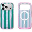 Sonix Case for iPhone 17 Pro | Compatible with MagSafe | 10ft Drop Tested | Jelly Stripe Green/Pink