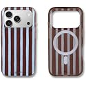 Sonix Case for iPhone 18 Pro, 17 Pro | Abstract Stripe Brown/Blue