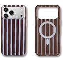 Sonix Case for iPhone 18 Pro Max, 17 Pro Max | Abstract Stripe Brown/Blue